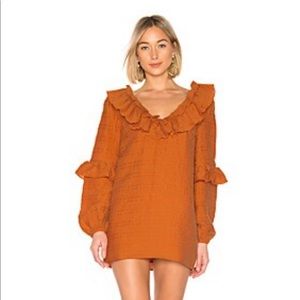 Revolve burnt orange shift dress